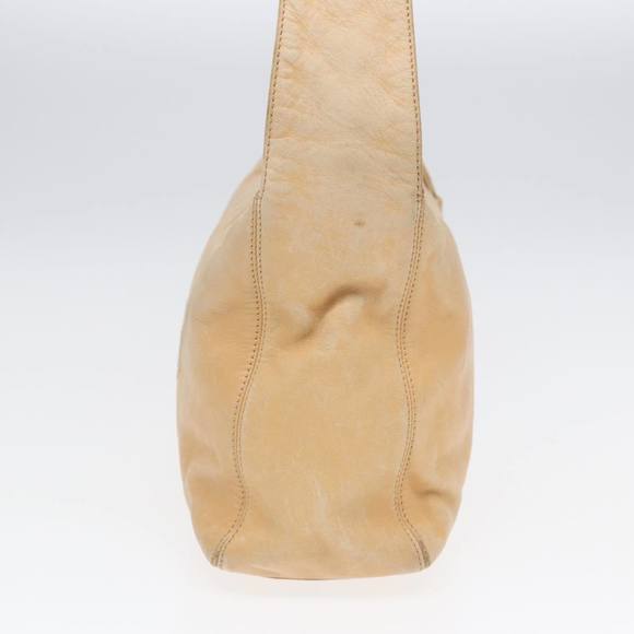 CHANEL COCO Mark Shoulder Bag Leather Beige CC Auth 87307 - Picture 4 of 16